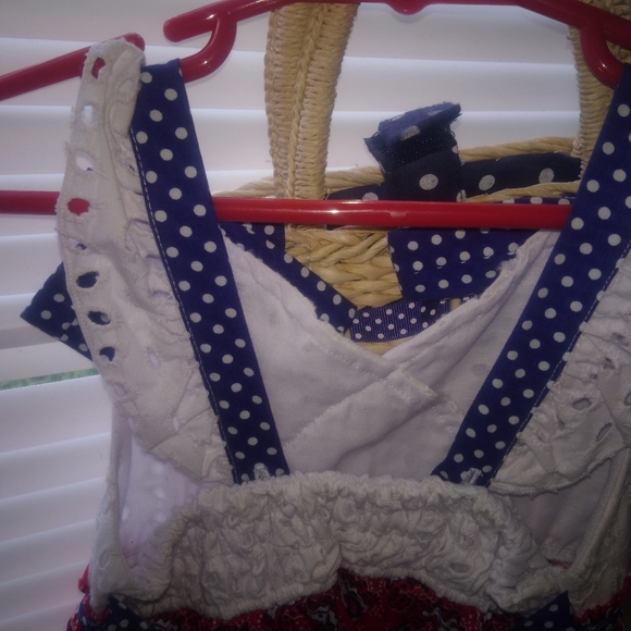 Nanette baby red white and blue dress and purse - Picture 7 of 7